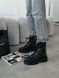 Высокие зимние черные ботинки, Черный, 36, Мех, 23,5 см
