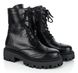 Combat boots чорні броговані, Чорний, 36, Хутро, 23,5 см