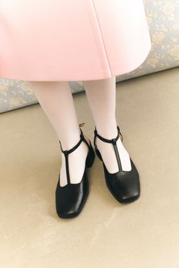 Туфлі чорні з відкритим задніком фото