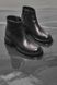 Ботинки черные на невысоком каблуке, Черный, 40, Мех, 26 см