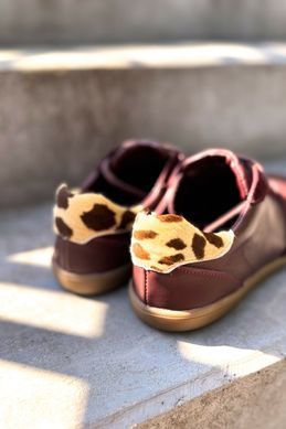 Barefoot кеди Arven Burgundy Leopard фото