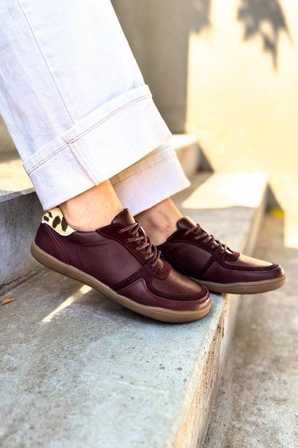 Barefoot кеди Arven Burgundy Leopard фото