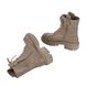 Combat boots бежевые, Бежевый, 37, Мех, 24 см