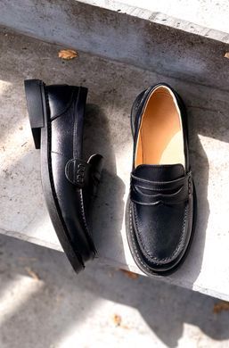 Класичні лофери Enzo Black Leather фото