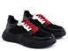 Кросівки з червоною шнурівкою, Чорний, 36