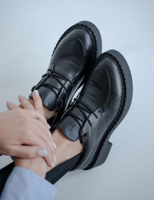 Туфли черные кожа фото
