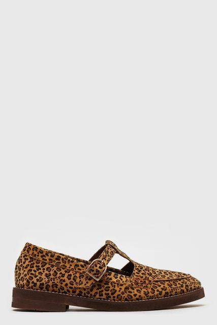 T-Bar лофери Leonie Leopard Suede фото