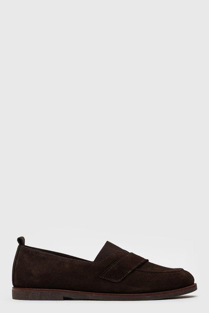 Анатомічні лофери Margo Chocolate Suede фото