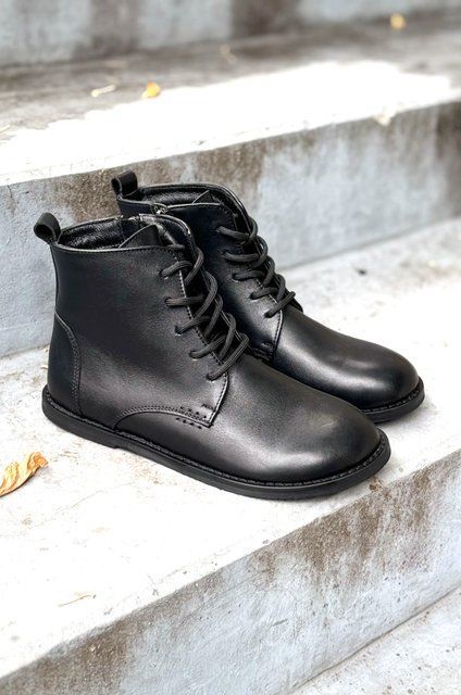 Анатомічні черевики Kaira Black Leather фото