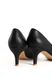 Лодочки kitten heels кожаные, Черный, 36, 23 - 23,5 см