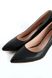 Лодочки kitten heels шкіряні, Чорний, 37, 24 см