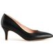 Лодочки kitten heels кожаные, Черный, 37, 24 см