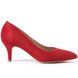 Лодочки kitten heels, Червоний, 36, 23 - 23,5 см