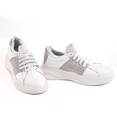 Кросівки білі з сірою вставкою фото