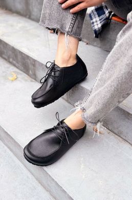 Анатомические туфли Edda Black Leather фото