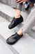 Анатомические туфли Edda Black Leather, Черный, 37, 24 см