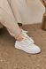 Кросівки білі з бежевими вставками, Білий, 38, 24,5 см