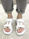 Белые сандали на липучках, Белый, 39, 25,5 см
