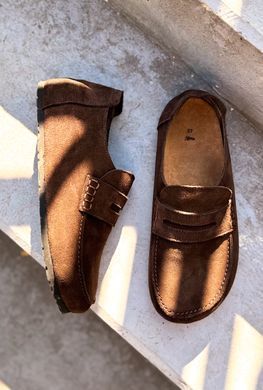 Анатомічні мокасини Astrid Chocolate Suede фото
