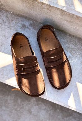 Анатомічні мокасини Astrid Chocolate Suede фото