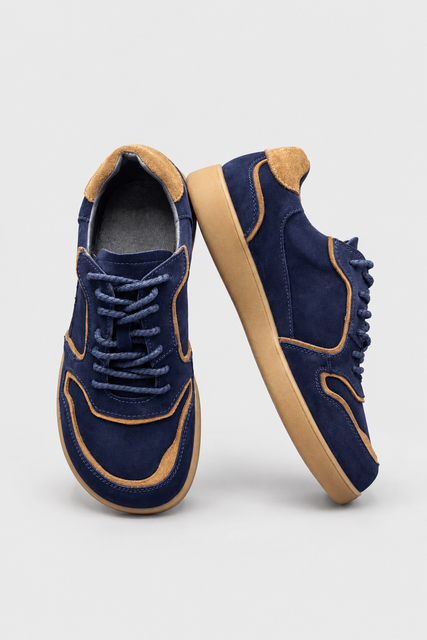 Анатомические кеды Marlen Navy Camel фото
