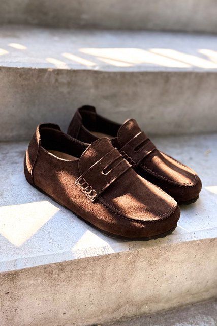 Анатомічні мокасини Astrid Chocolate Suede фото