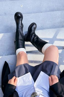 Чоботи Diana Black Leather фото