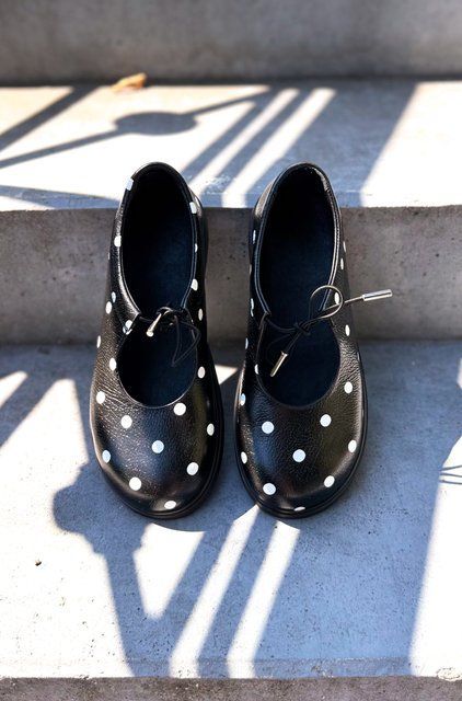Анатомічні балетки Gisele Black Polka Dot фото