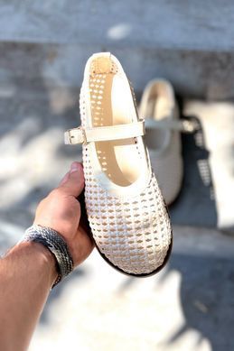 Анатомічні балетки Mirelle Milk Weave фото