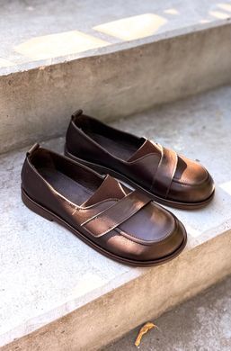 Анатомічні лофери Margo Chocolate Leather фото