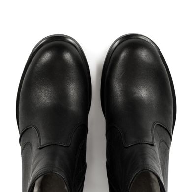Ботинки черные кожаные фото
