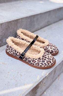 Анатомические балетки Bonnie Leopard Mouton фото