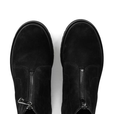 Ботинки из черного нубука фото